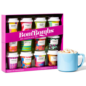 Thoughtfully BomBombs hot chocolate mini cup packaging display for festive presentation