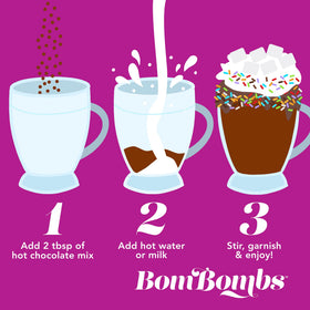 Thoughtfully BomBombs Salted Caramel Donut bottle with steaming mug