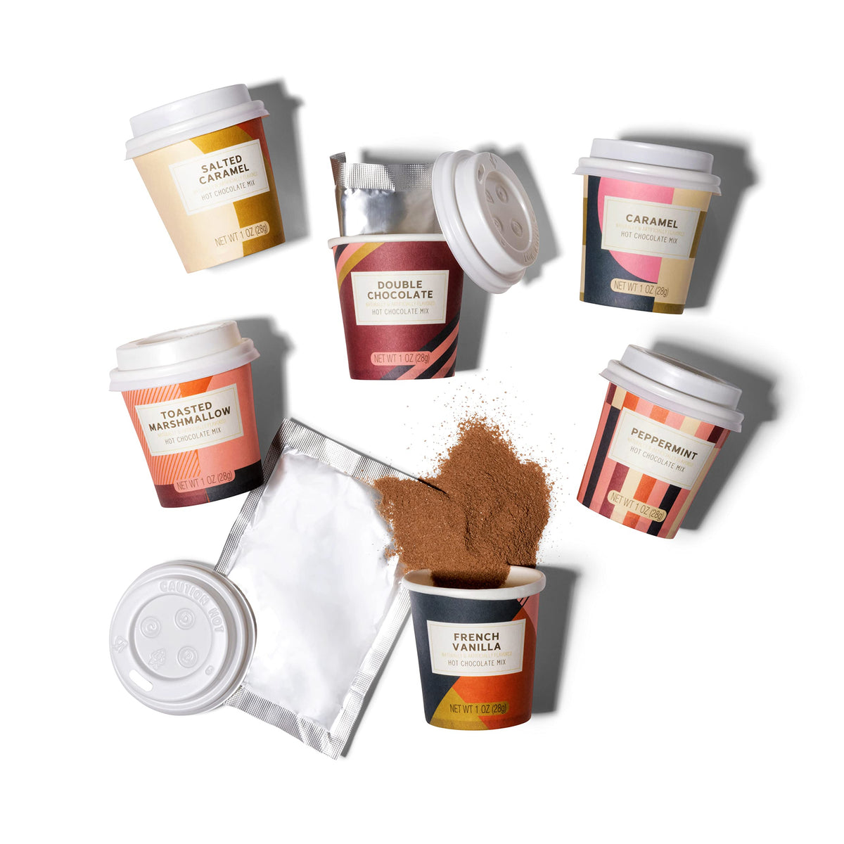 Thoughtfully Bombombs Double Chocolate flavor in mini cups, cozy home indulgence