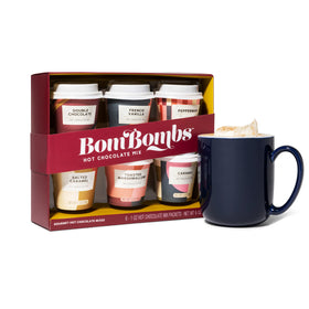 Thoughtfully Bombombs Toasted Marshmallow flavor in mini cups, festive and comforting