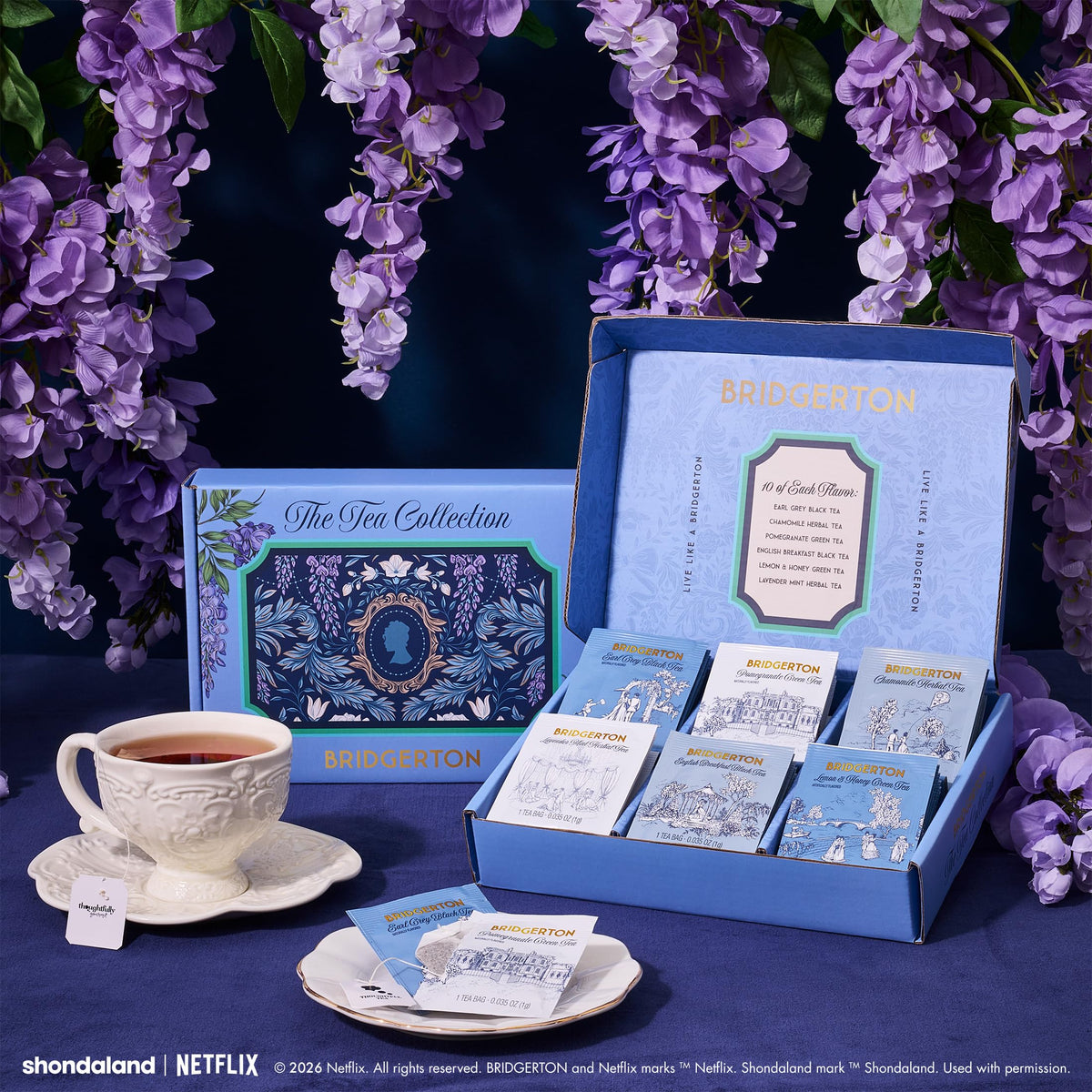 Thoughtfully Bridgerton English Breakfast tea, classic morning ritual in a cup.