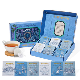 Thoughtfully Bridgerton tea collection box, elegant gift packaging for gifting and display.