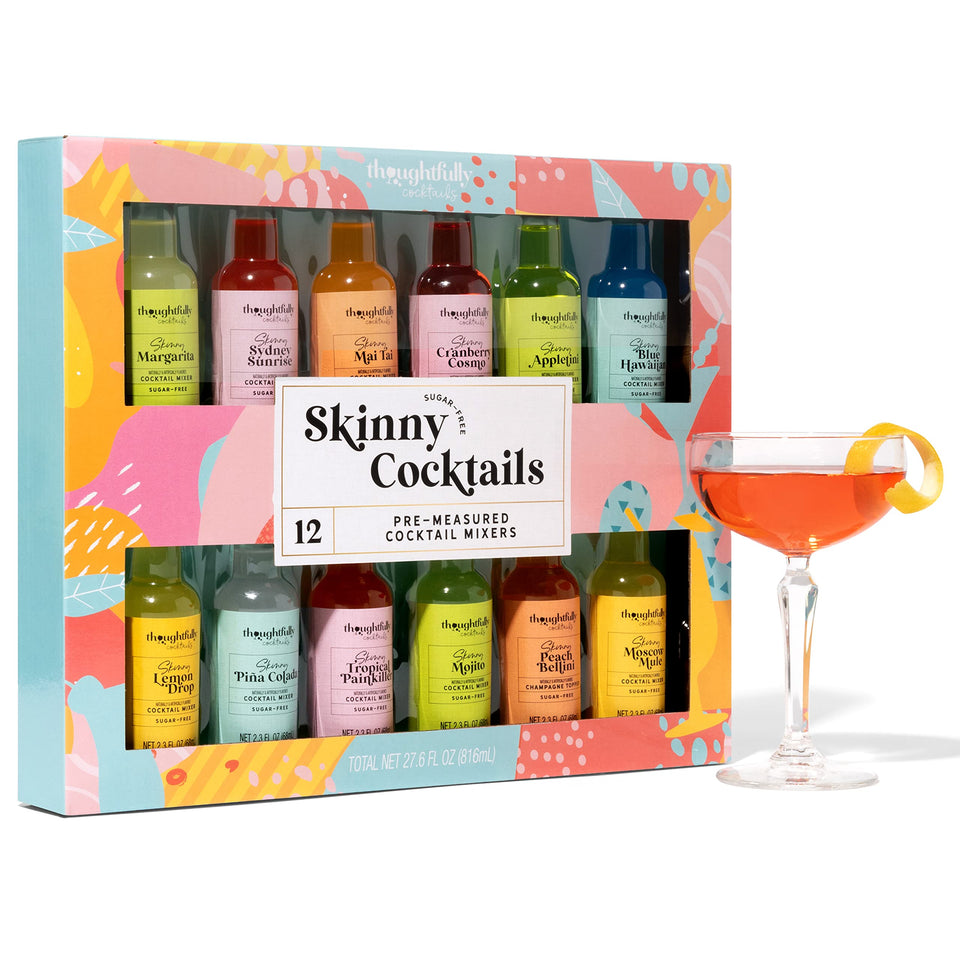 Thoughtfully Skinny Margarita mixer bottle ready for a quick, sugar-free mocktail moment