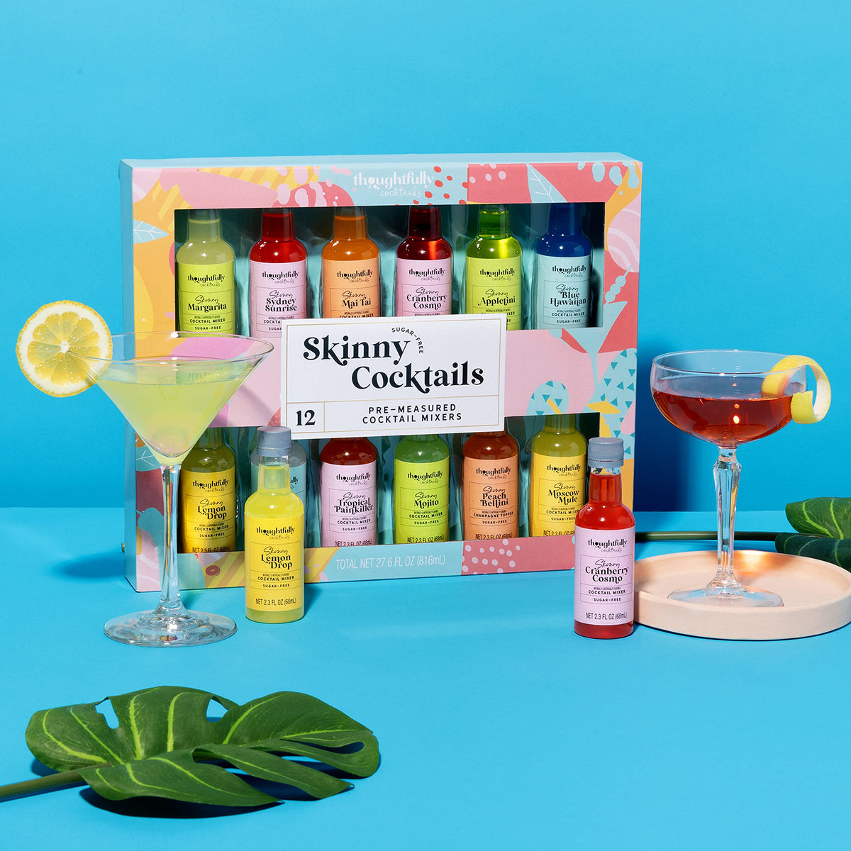 Thoughtfully Mojito mixer bottle showing vibrant minty notes for refreshing mocktails