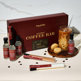 Thoughtfully Gourmet amaretto syrup bottle delivers barista-like sweetness