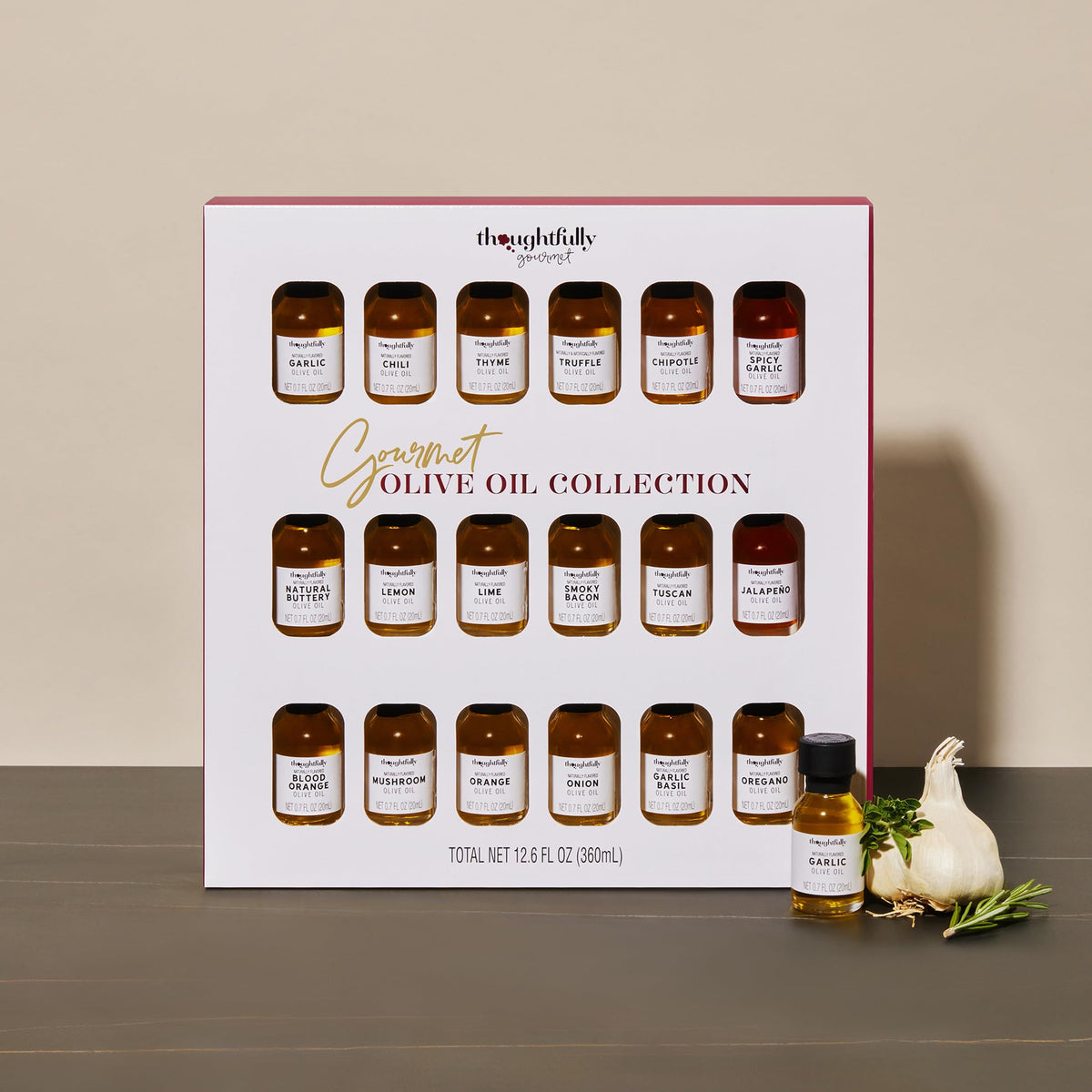 Thoughtfully chili EVOO bottle adding bright heat to vegetables and meats