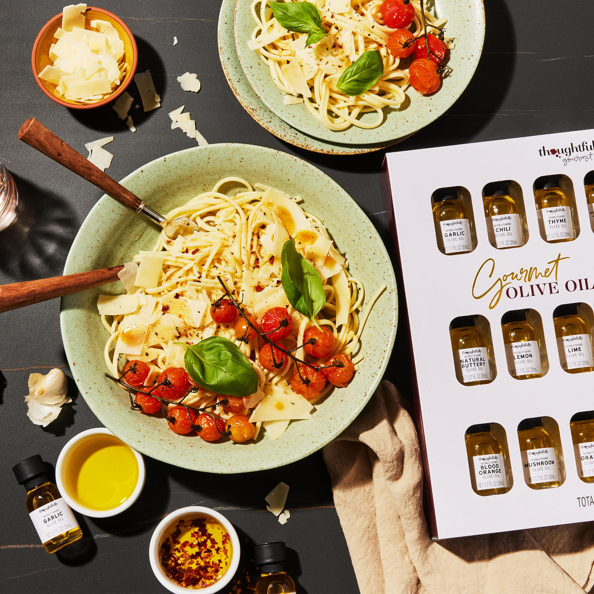 Thoughtfully chipotle EVOO bottle ready to add smoky heat to recipes