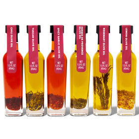 Thoughtfully Gourmet rosemary olive oil bottle enhances roasted dishes.