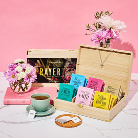 Thoughtfully Gourmet tea bags with Bible verses to inspire reflective moments.