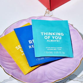 Thoughtfully Gourmet Tea Gift Set gift box design communicates thoughtfulness.