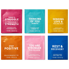 Thoughtfully Gourmet Tea Gift Set six flavors lineup, offering variety for moods.