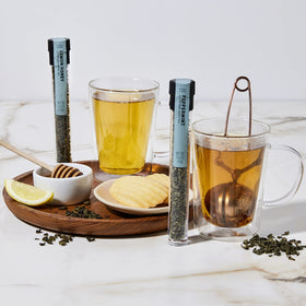Thoughtfully Tea Therapy Gift Set includes seven caffeinated loose-leaf teas in tubes.