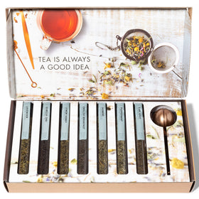 Thoughtfully Tea Therapy Set highlights hands-on infusion with a copper infuser for rich flavor.