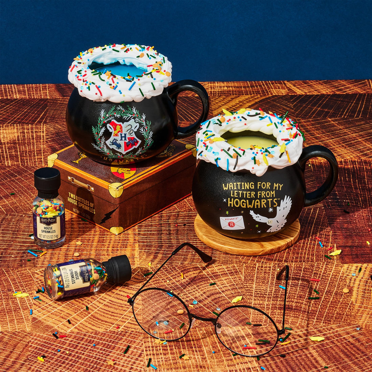 Thoughtfully Harry Potter color-changing packets blue and yellow add magical cocoa moments