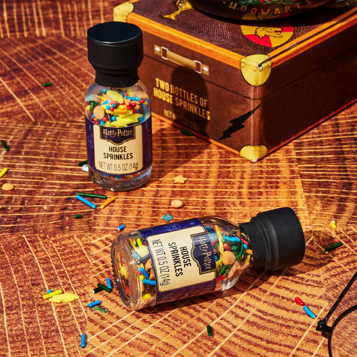 Thoughtfully Harry Potter house sprinkles add colorful fandom detail to each cup