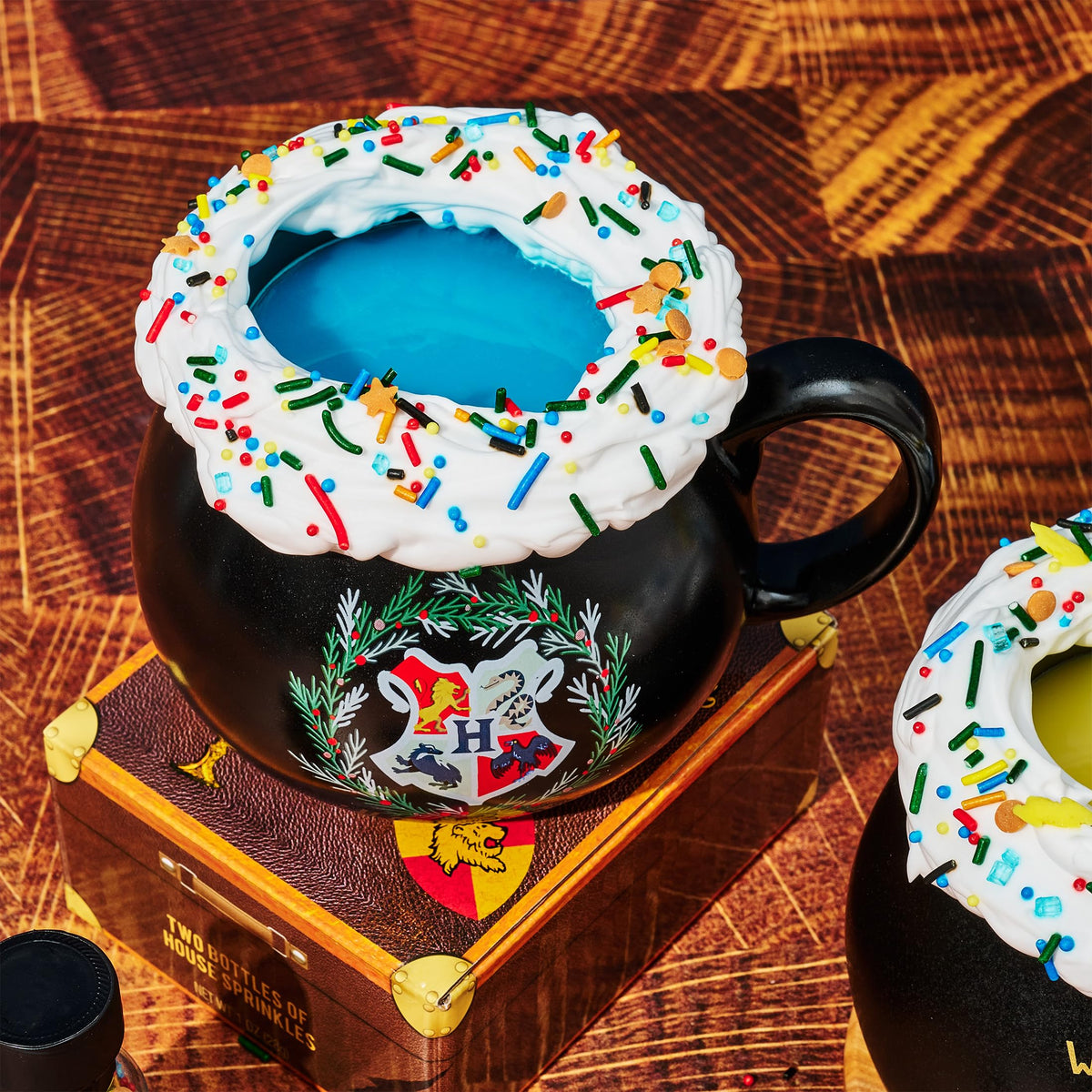 Thoughtfully Harry Potter marshmallows topping closeup for cozy sweetness