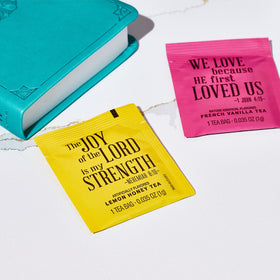Thoughtfully Mint Green tea sachets, a refreshing caffeine-light option.