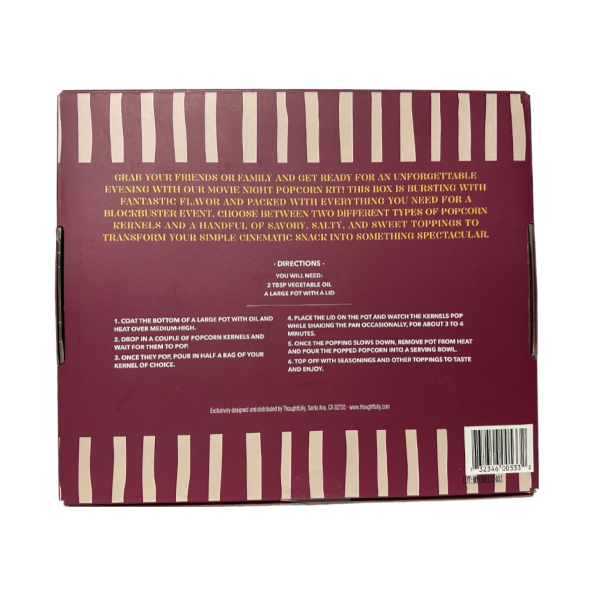 Thoughtfully Movie Night Popcorn Set Five toppings inspire creative flavor blends.
