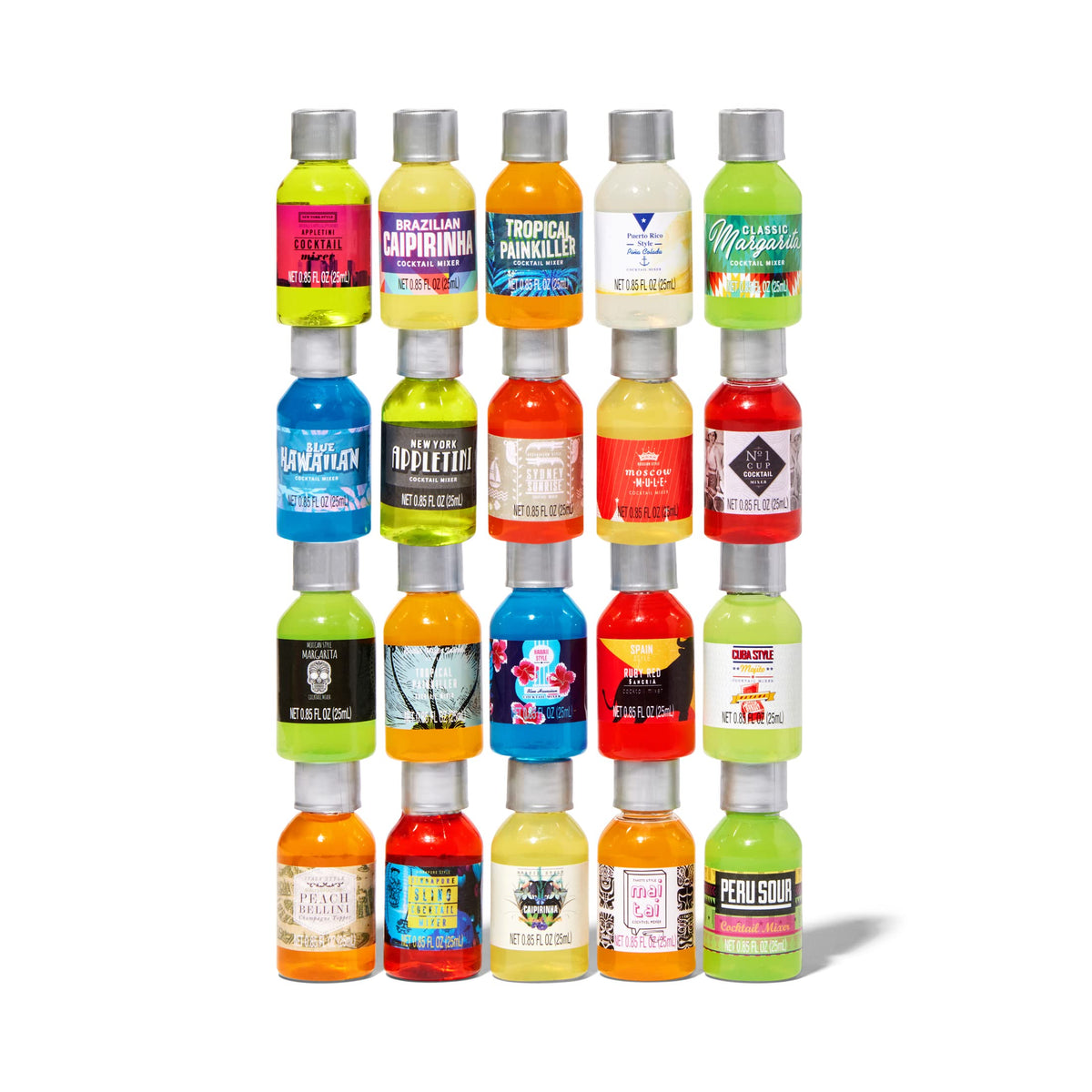 Thoughtfully pre-measured bottles enable quick, consistent cocktails at home.