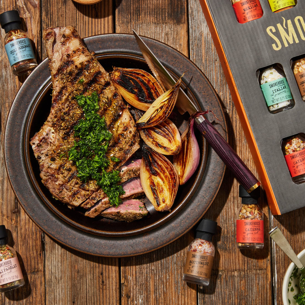 Thoughtfully Smokehouse Jamaican Caribbean bottle inspires global meals.