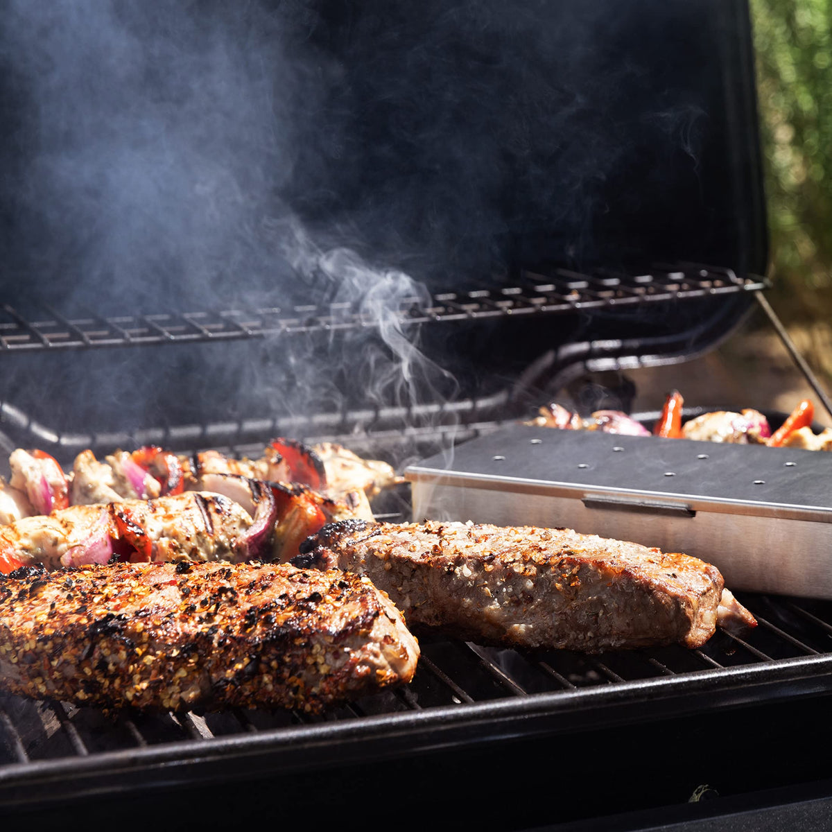 Thoughtfully Smokehouse mini bottles offer versatile rubs for steak and chicken.