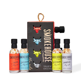 Thoughtfully Smokehouse Cajun rub bottle ready to season steaks with bold flavor
