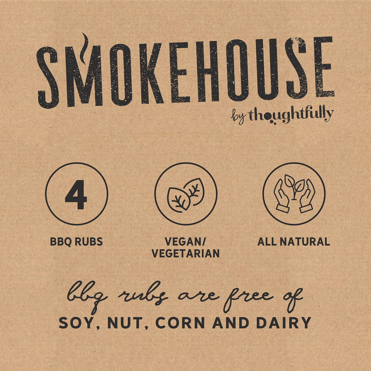 Thoughtfully Smokehouse Southwest rub bottle provides peppery spice for grilled chicken and pork