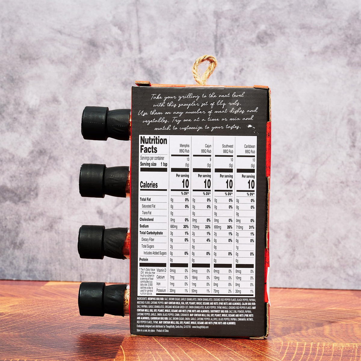 Thoughtfully Smokehouse spice blend closeup shows aromatic blends ready to sprinkle
