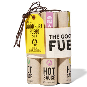 Thoughtfully The Good Hurt Fuego Cayenne Pepper bottle adds kick to breakfasts and soups.