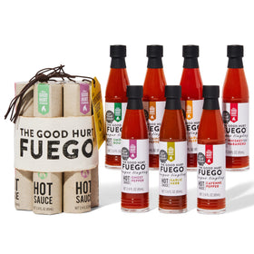 Thoughtfully The Good Hurt Fuego Garlic Herb bottle for versatile tacos and pizzas.