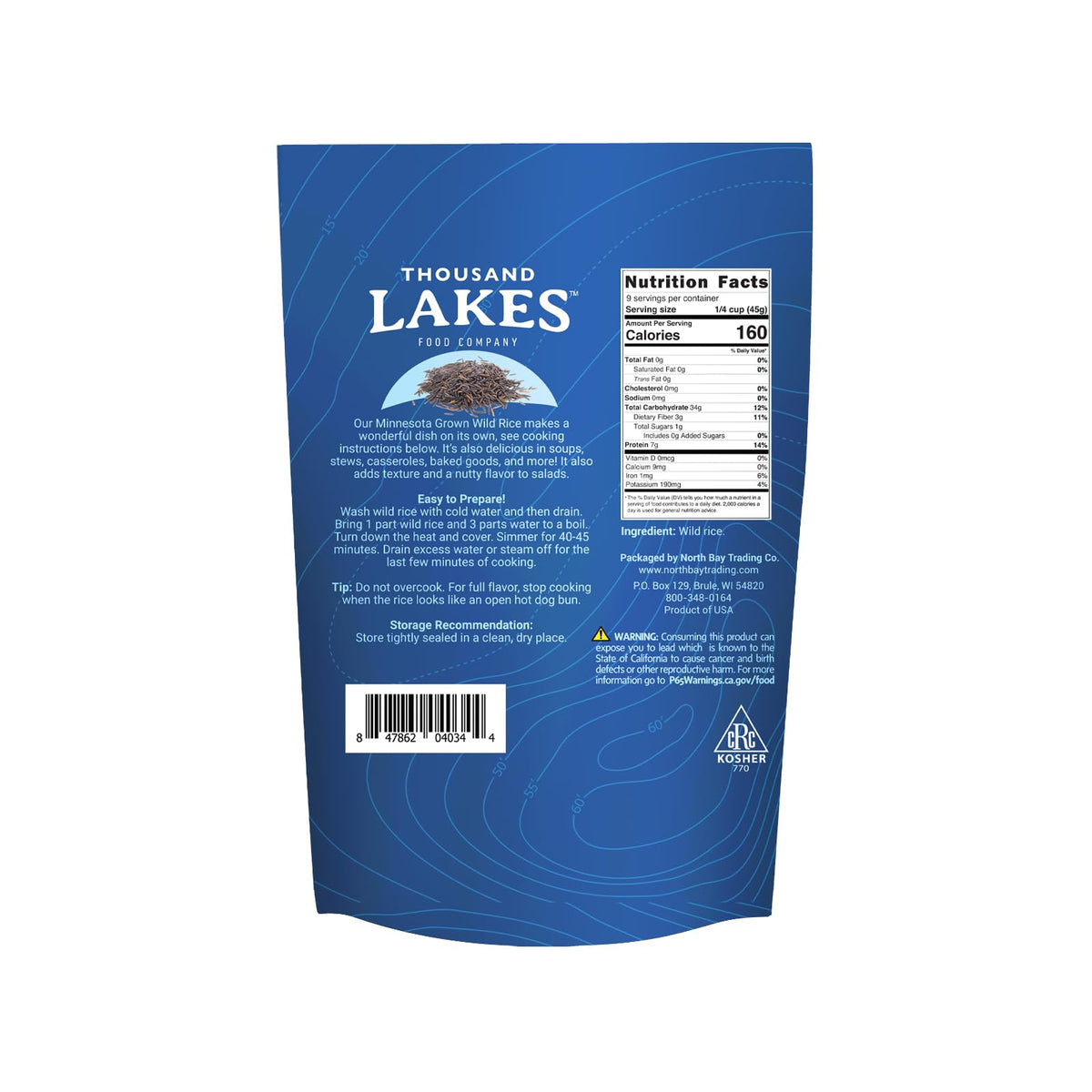 Protein- and fiber-rich Thousand Lakes wild rice boosts meals.
