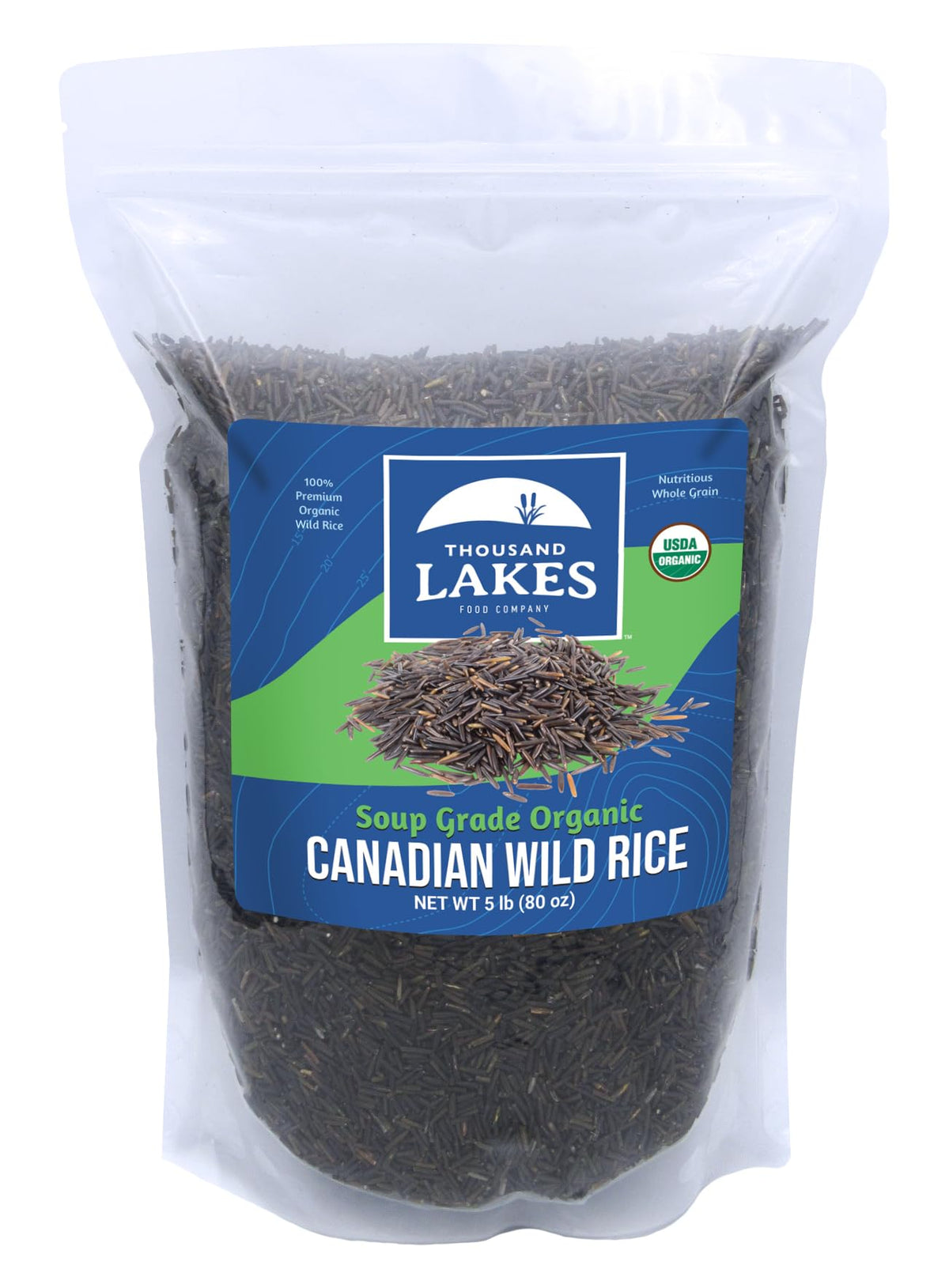 Thousand Lakes wild rice soup-grade bulk-5lb enhances soups and casseroles.