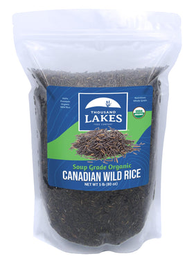 Thousand Lakes wild rice soup-grade bulk-5lb enhances soups and casseroles.