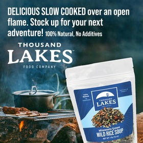 Serving suggestion with herbs and vegetables from Thousand Lakes