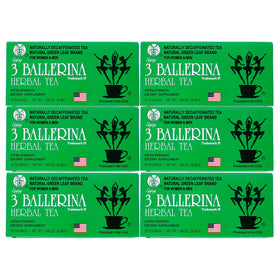 3 Ballerina Herbal Tea Extra Strength pack 6 for bulk daily brewing.