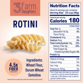 Three Farm Daughters cavatappi pasta showcases low net carb options for a lighter dinner.