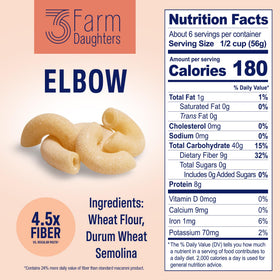Three Farm Daughters penne pasta promotes fiber-rich meals that support balanced cravings.