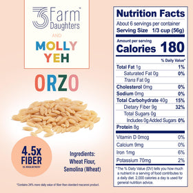 Three Farm Daughters Molly Yeh orzo on shelf, convenient for busy weeknights.