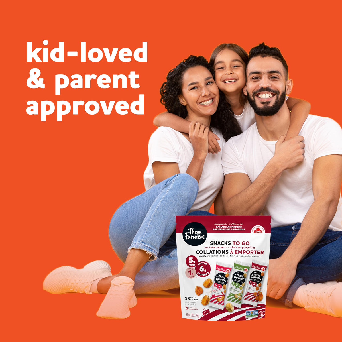 Three Farmers gluten-free non-GMO snacks support dietary needs.