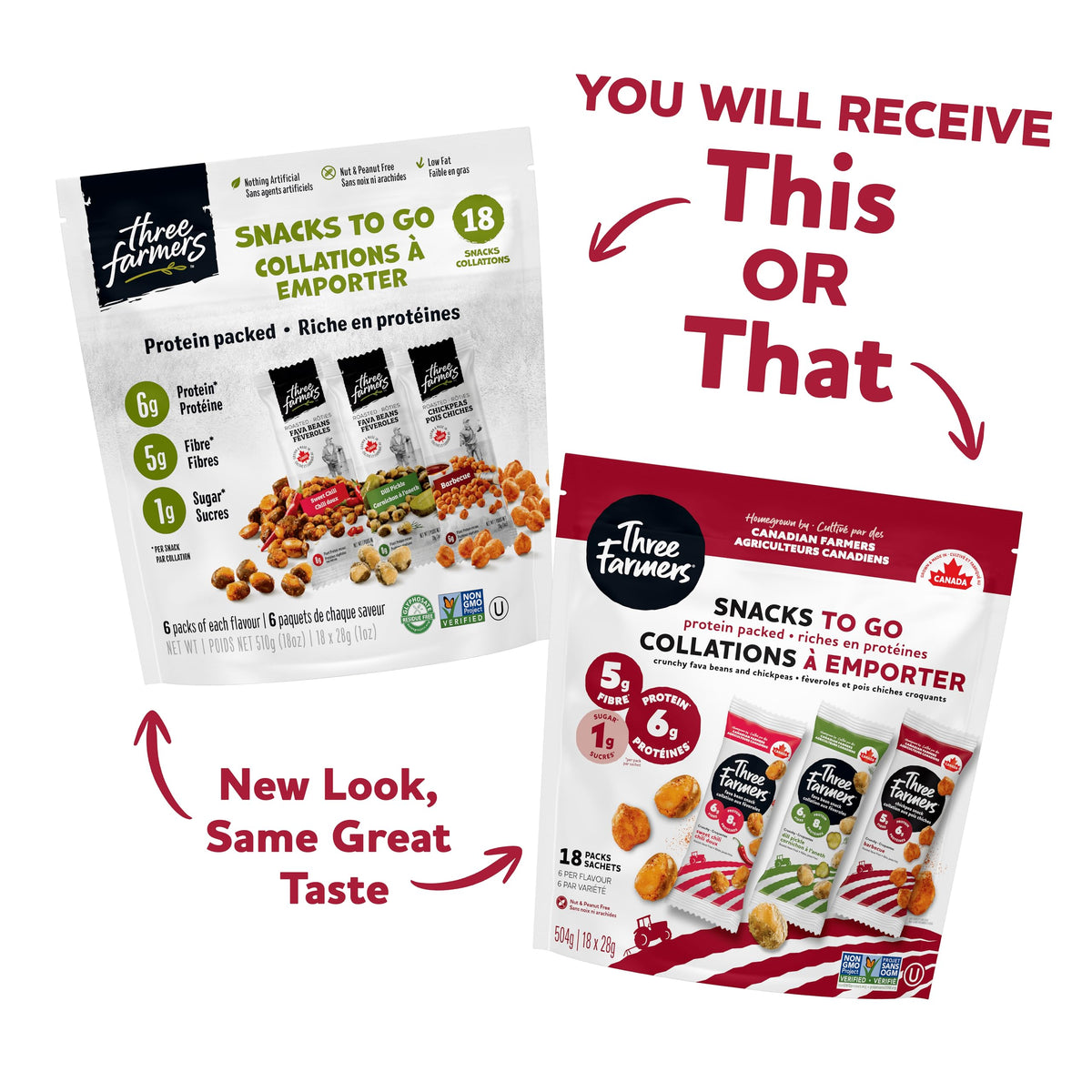 Three Farmers BBQ chickpeas deliver smoky flavor and on-the-go protein.