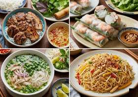 Three Ladies rice stick ingredients emphasize gluten-free, non-GMO quality for healthy meal prep.