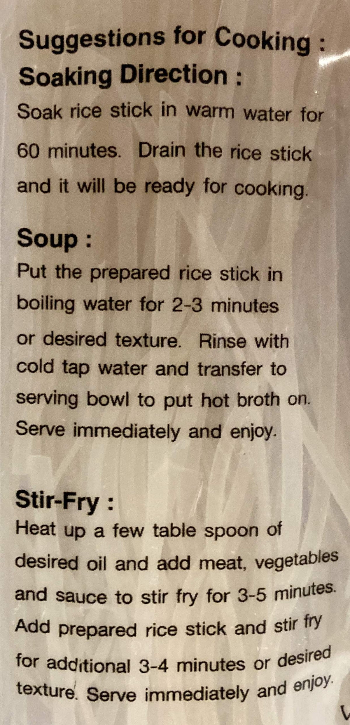 Three Ladies Rice Stick Noodles dry pack suitable for Thai dishes and Pho