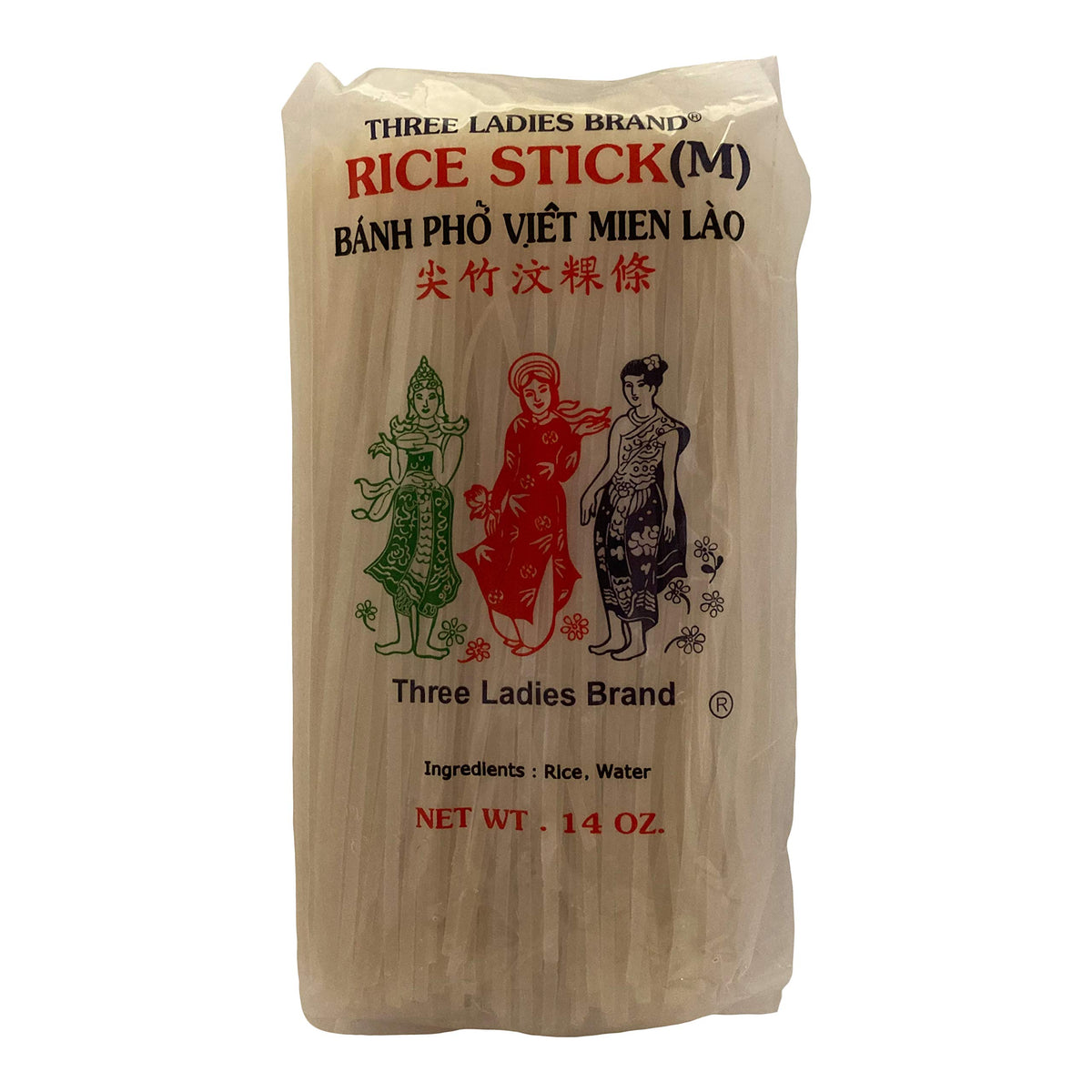 Three Ladies Rice Stick Noodles served in bowl, versatile base for noodles soups