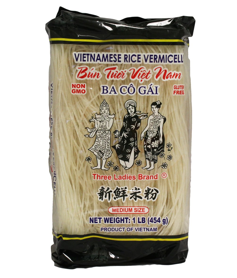 Three Ladies Vietnamese rice vermicelli pack for pho bases and stir-fries