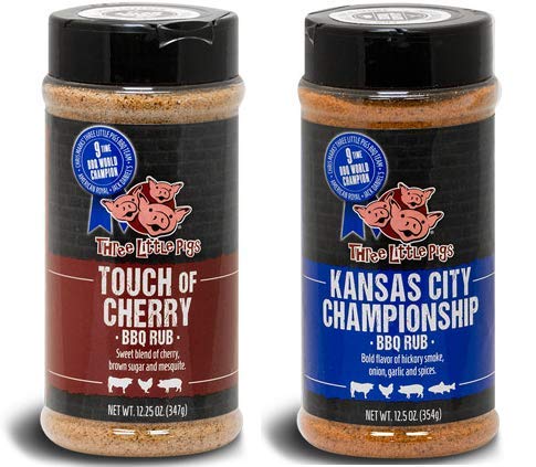 Three Little Pigs combo pack with Touch of Cherry and KC Championship rubs for versatile grilling.