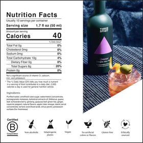 Watermelon-ginger flavor note of Three Spirit Livener brightening non-alcoholic drinks