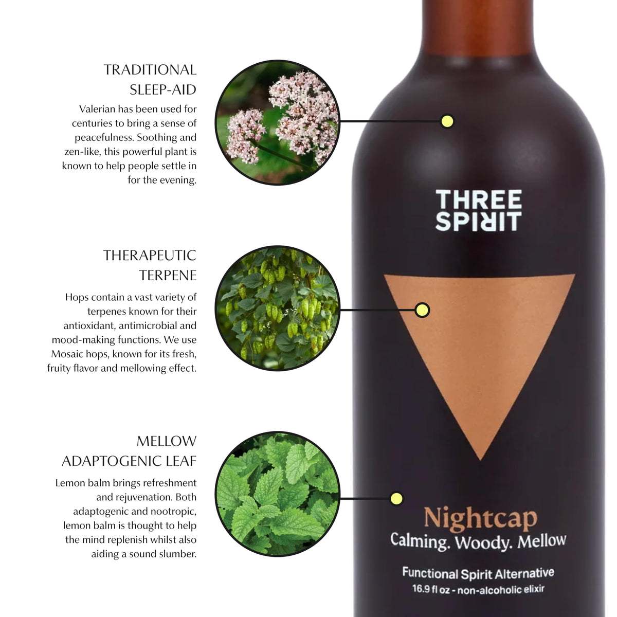 Three Spirit Nightcap bartender-pour demonstrates easy mixing for mocktails.