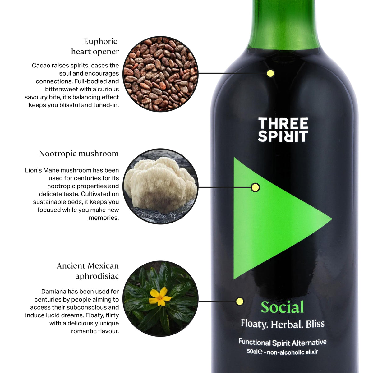 Three Spirit Social Elixir pour for crafting a non-alcoholic cocktail moment