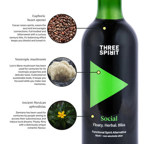 Three Spirit Social Elixir pour for crafting a non-alcoholic cocktail moment