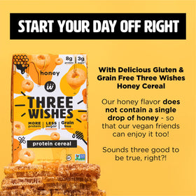 Three Wishes allergen free ingredient closeup highlighting plant protein components